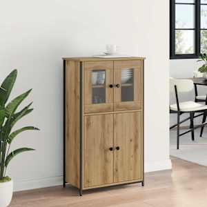 Vysoký bufet Artisanový dub 62 x 32 x 106,5 cm kompozitní dřevo - obrázek 4