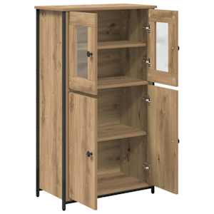 Vysoký bufet Artisanový dub 62 x 32 x 106,5 cm kompozitní dřevo - obrázek 6