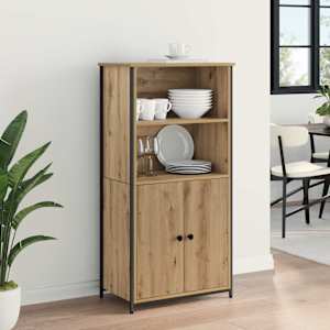 Vysoký bufet Artisanový dub 62 x 36 x 121,5 cm kompozitní dřevo - obrázek 4