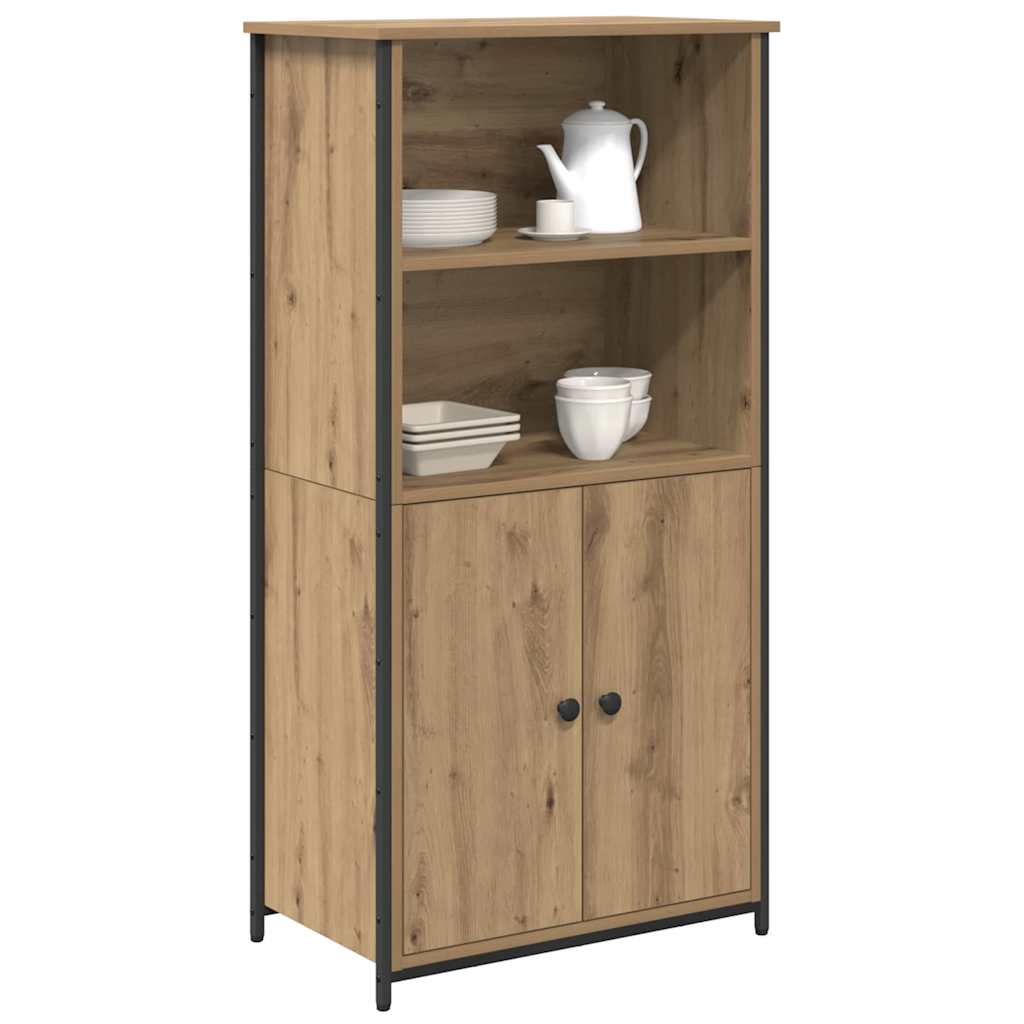 vidaXL Highboard Artisan Eiken 62 x 36 x 121,5 cm Bewerkt hout