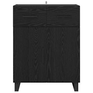 Servírovací skříň Černý dub 69,5 x 34 x 90 cm kompozitní dřevo - obrázek 6