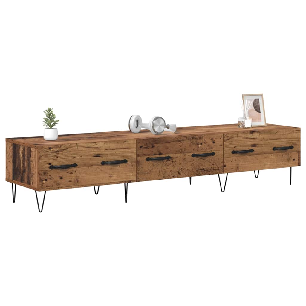 vidaXL TV-kast met lade Oud hout 150 x 36 x 30 cm Bewerkt hout