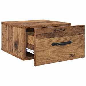 Noční skříňka se zásuvkou 2 pcs Staré dřevo 35 x 35 x 20 cm - obrázek 5