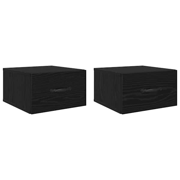 vidaXL &Ouml;&ouml;lambi kapp 2 tk Must tamm 35 x 35 x 20 cm Tehispuit