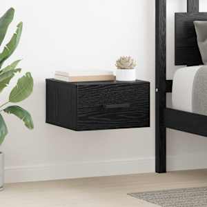 Noční skříňka 2 pcs Černý dub 35 x 35 x 20 cm Kompozitní dřevo - obrázek 1