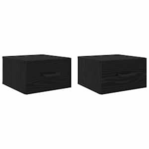 Noční skříňka 2 pcs Černý dub 35 x 35 x 20 cm Kompozitní dřevo - obrázek 2