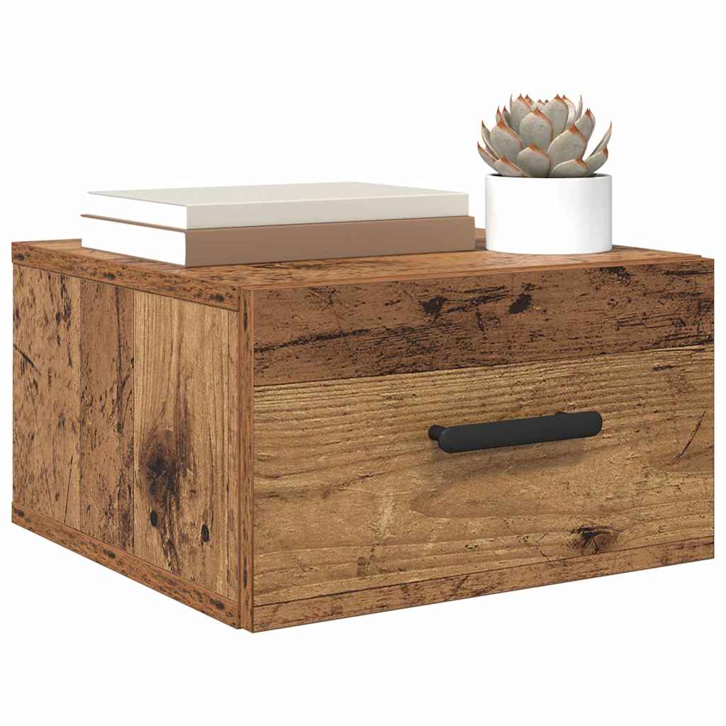 vidaXL Nachtkastje Oud hout 35 x 35 x 20 cm Bewerkt hout