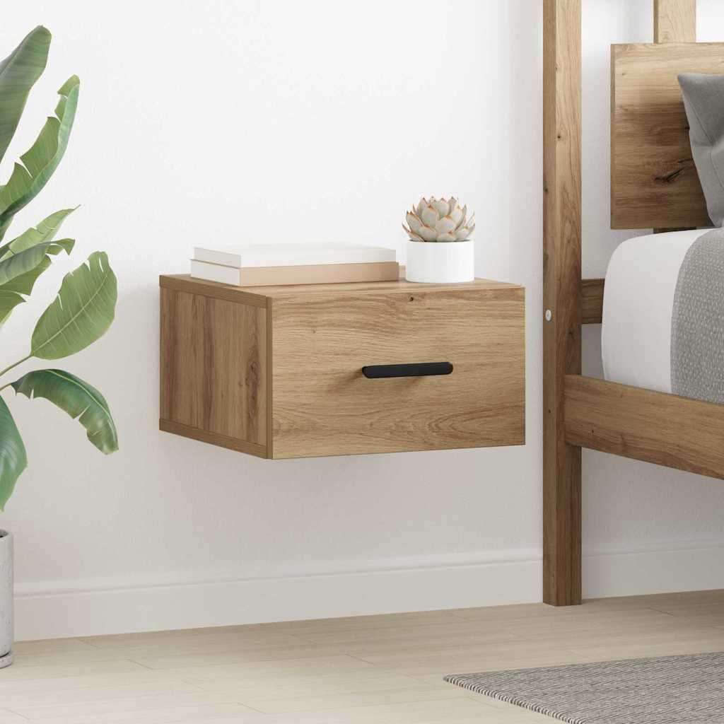 vidaXL Dulap de noapte 2 pcs stejar artizanal 35 x 35 x 20 cm