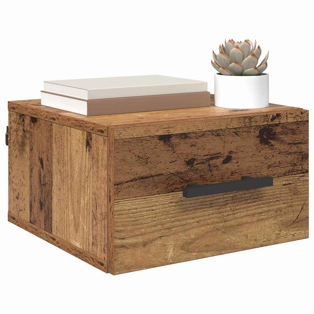 vidaXL Nachtkastje Oud hout 35 x 35 x 20 cm Bewerkt hout