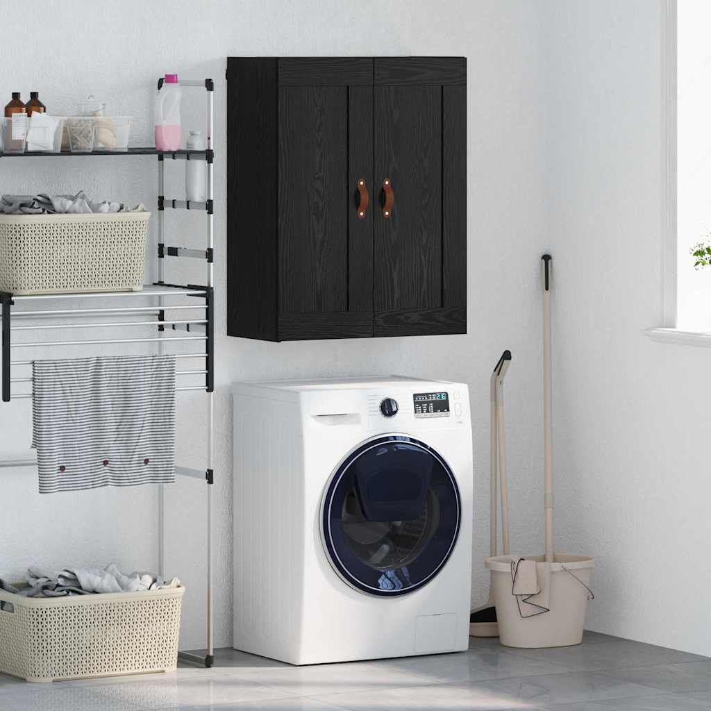 vidaXL Dulap montat pe perete Stejar Negru 69,5 x 34 x 90 cm