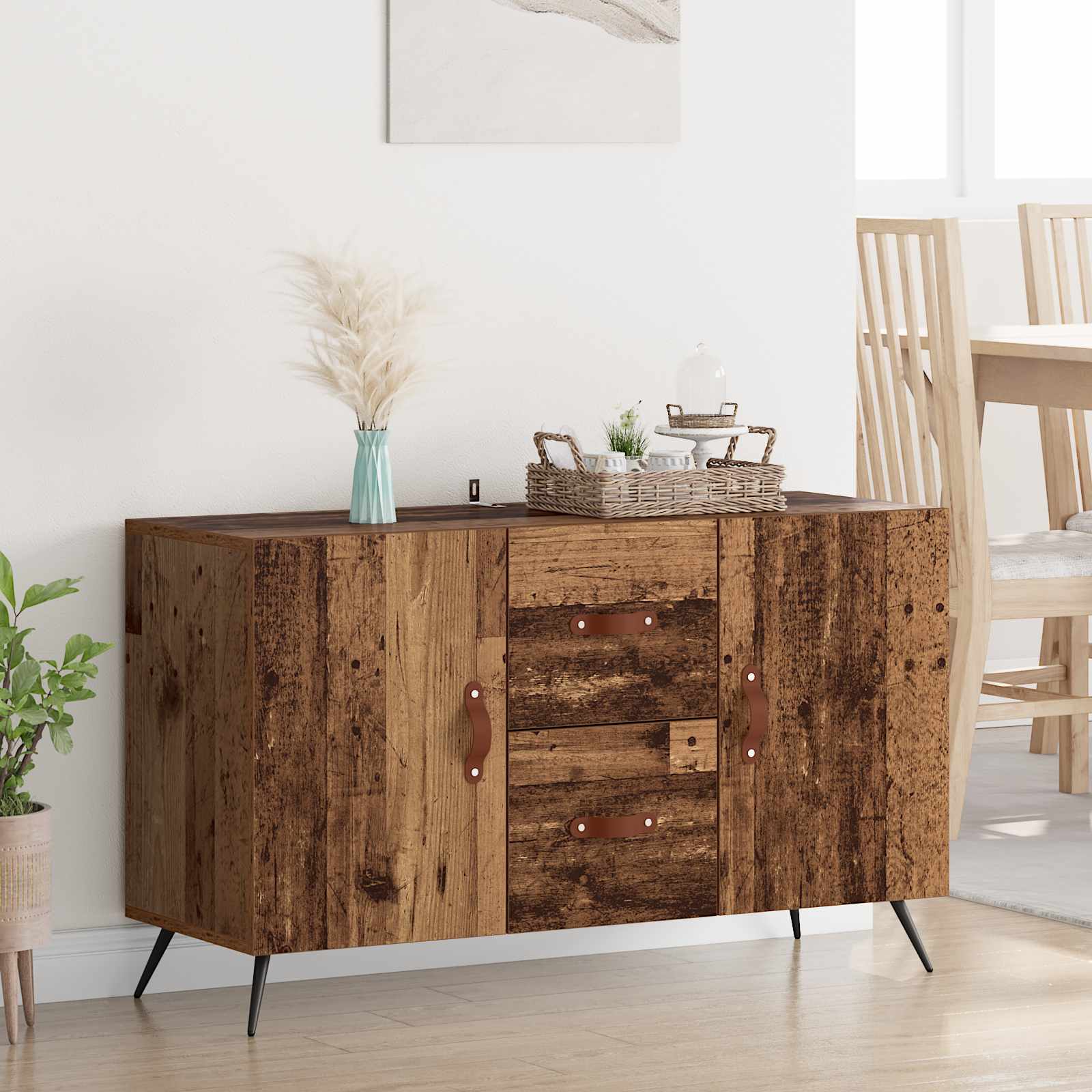 vidaXL Bufet cu sertar Lemn Vechi 100 x 36 x 60 cm Lemn compozit