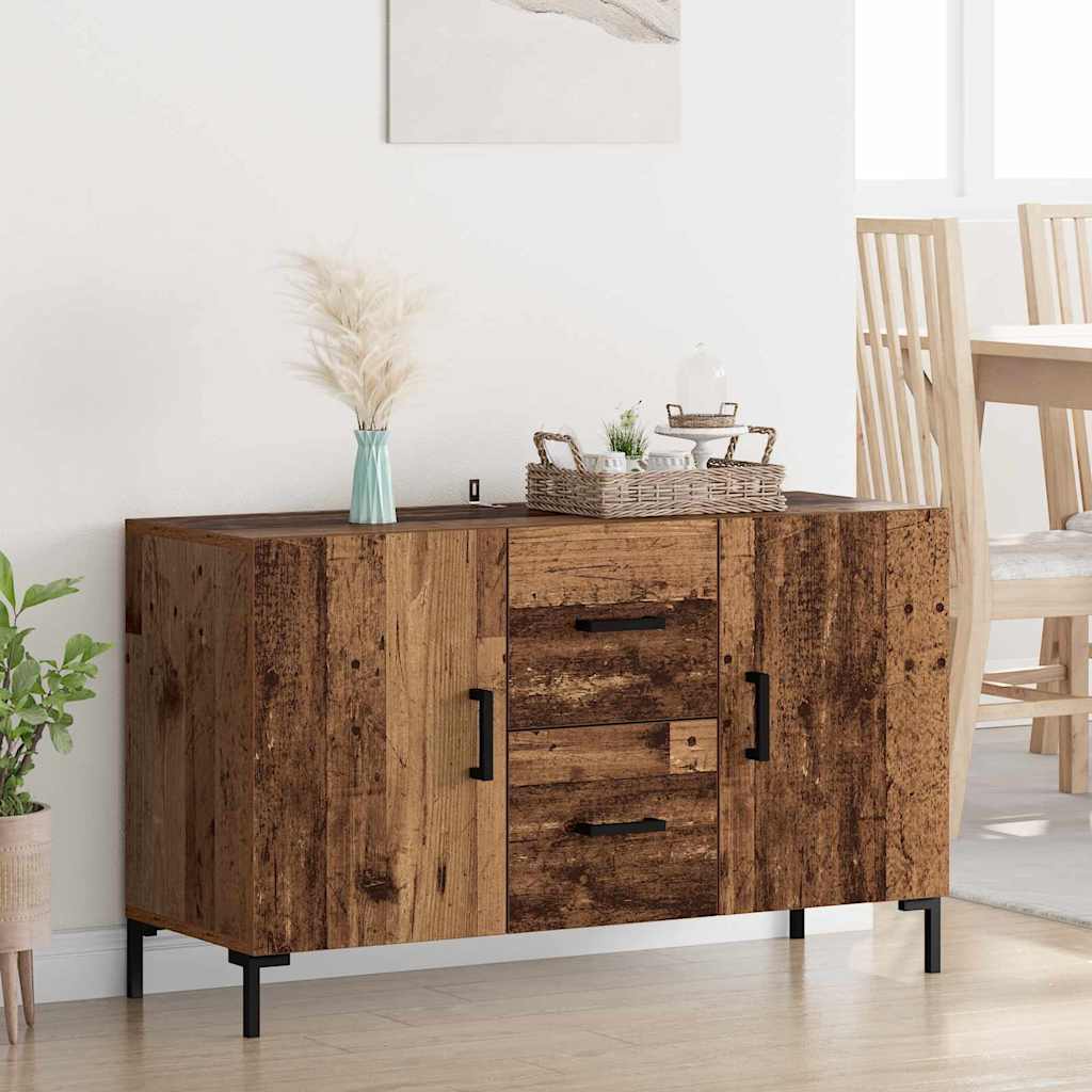 vidaXL Sideboard mit Schubladen Altholz 100 x 36 x 60 cm Holzwerkstoff