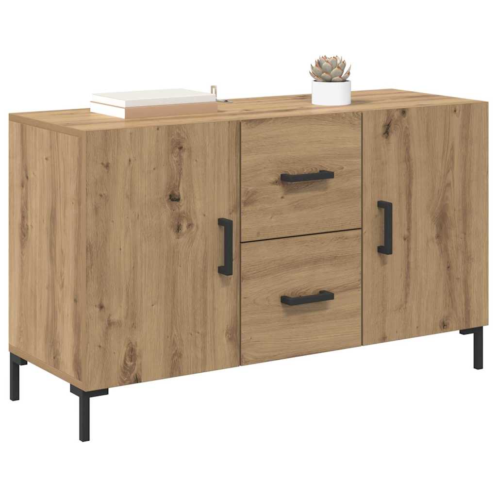 vidaXL Dressoir met lade Artisan Eiken 100 x 36 x 60 cm Bewerkt hout