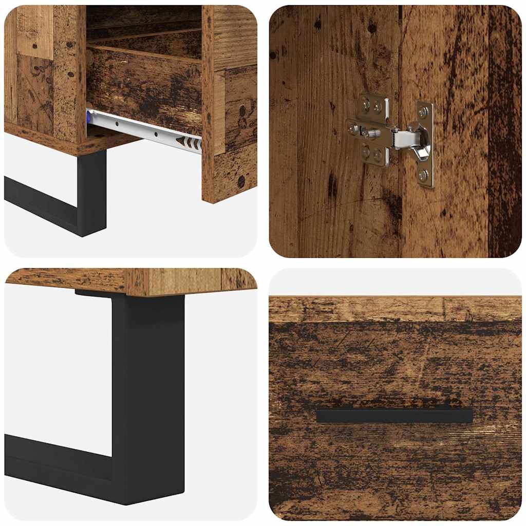 Kõrgushein sahtliga Vana puit 69,5 x 30 x 115 cm Tehispuit - Image 9