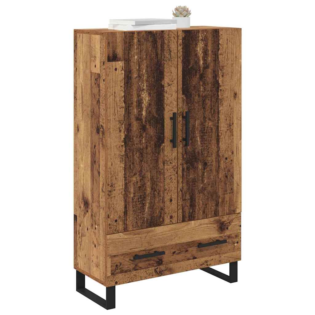 vidaXL Highboard met lade Oud Hout 69,5 x 30 x 115 cm Bewerkt hout