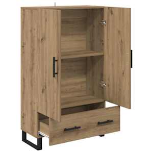 Vysoký bufet Artisanový dub 69,5 x 30 x 115 cm kompozitní dřevo - obrázek 5
