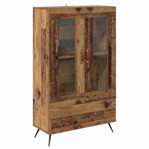 vidaXL K&otilde;rgushein Vana puit 69,5 x 31 x 115 cm Kunstlik puit ja klaas