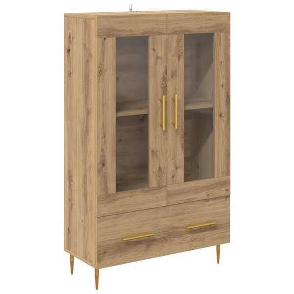 vidaXL K&otilde;rgushein K&auml;sit&ouml;&ouml;puu 69,5 x 31 x 115 cm Kunstlik puit ja klaas