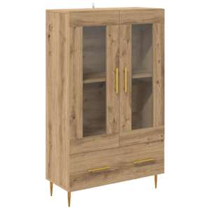 Vysoký bufet se zásuvkou Artisanový dub 69,5 x 31 x 115 cm - obrázek 2