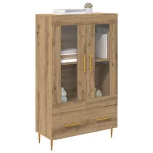Vysoký bufet se zásuvkou Artisanový dub 69,5 x 31 x 115 cm - obrázek 3