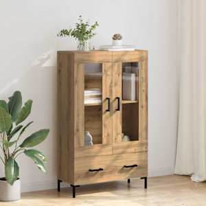 Vysoký bufet Artisanový dub 69,5 x 31 x 115 cm kompozitní dřevo - obrázek 1