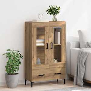 Vysoký bufet Artisanový dub 69,5 x 31 x 115 cm kompozitní dřevo - obrázek 4