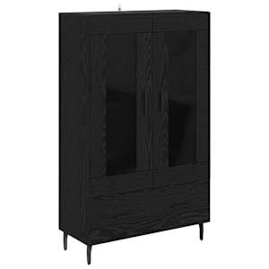 Vysoký bufet Černý dub 69,5 x 31 x 115 cm kompozitní dřevo - obrázek 2