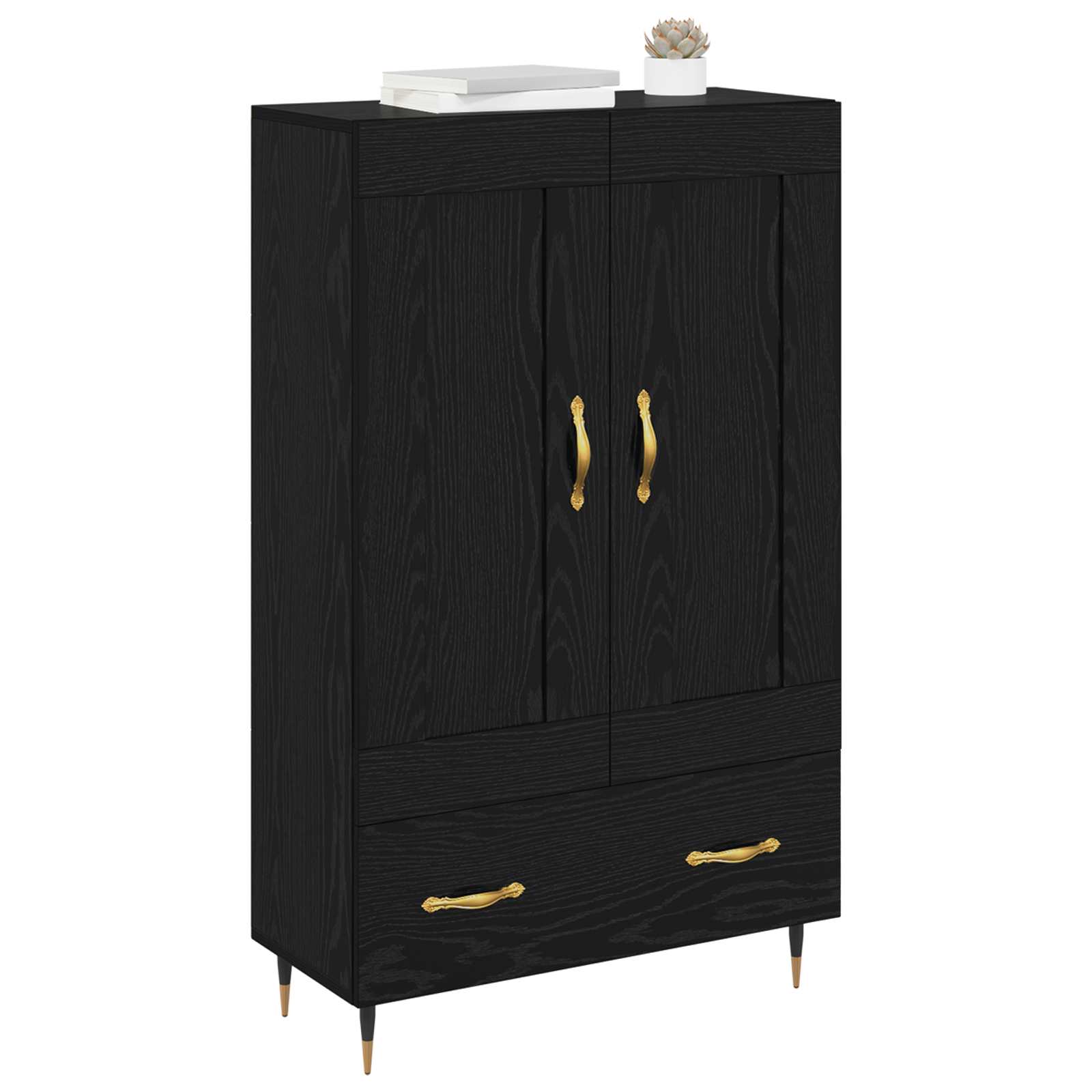 Thumbnail - vidaXL Highboard Schwarz Eichen-Optik 69,5 x 31 x 115 cm Holzwerkstoff