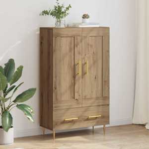 Vysoký bufet Artisanový dub 69,5 x 31 x 115 cm kompozitní dřevo - obrázek 1