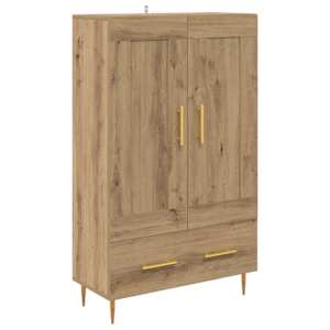 Vysoký bufet Artisanový dub 69,5 x 31 x 115 cm kompozitní dřevo - obrázek 2