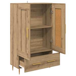 Vysoký bufet Artisanový dub 69,5 x 31 x 115 cm kompozitní dřevo - obrázek 5