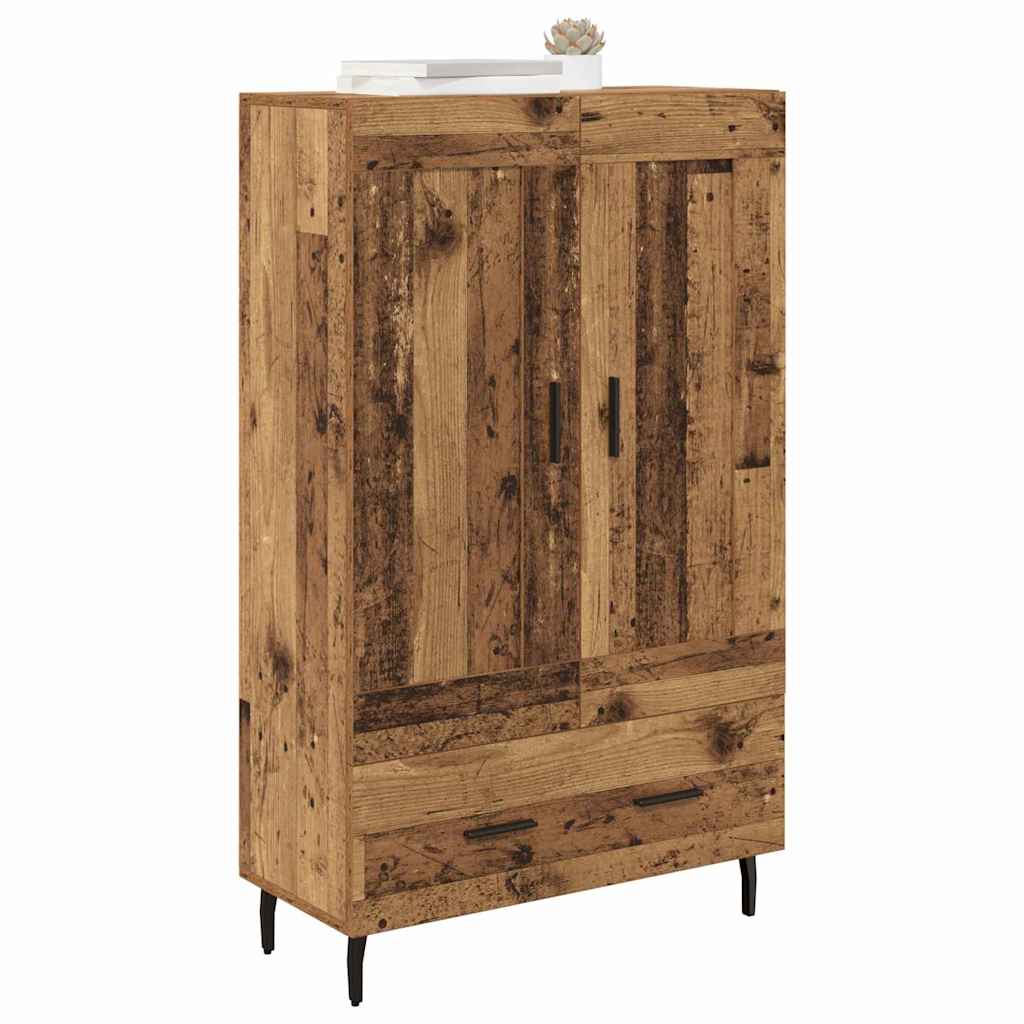 vidaXL Highboard met lade Oud Hout 69,5 x 31 x 115 cm Bewerkt hout