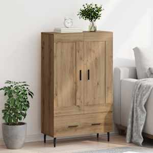Vysoký bufet Artisanový dub 69,5 x 31 x 115 cm kompozitní dřevo - obrázek 4