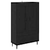 vidaXL K&otilde;rgushein Must tamm 69,5 x 31 x 115 cm Tehispuit