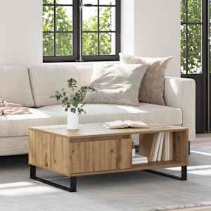 Klubska miza Umetni hrast 90 x 60 x 35 cm Konstruiran les