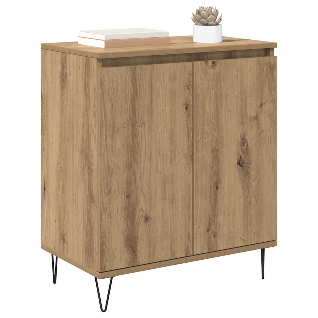 vidaXL Dressoir Artisan Eiken 60 x 35 x 70 cm Bewerkt hout