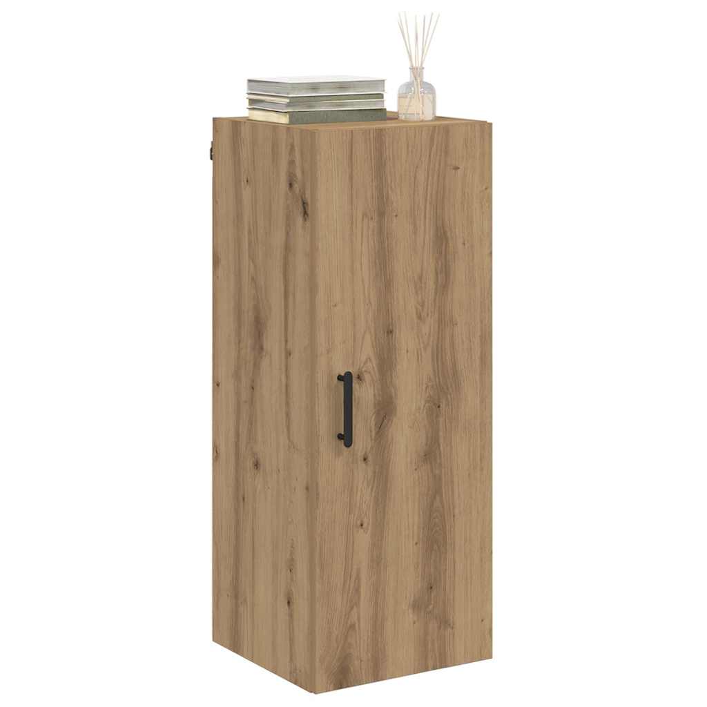 vidaXL Wandkast Artisan Eiken 34,5 x 34 x 90 cm Bewerkt hout