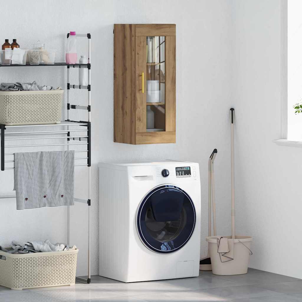 Bufete și comode - Dulap montat pe perete Stejar Artizanal 34,5 x 34 x 90 cm