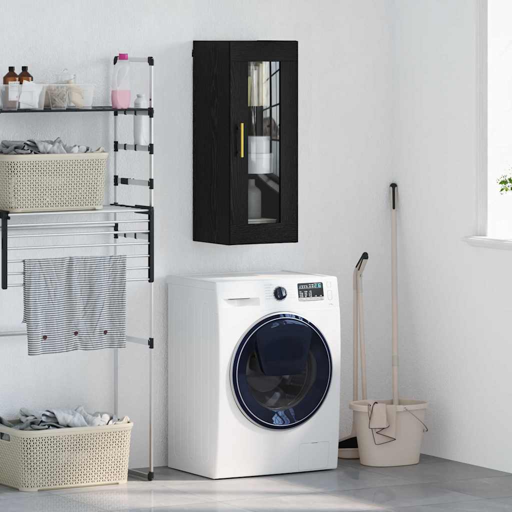 Bufete și comode - Dulap montat pe perete Stejar Negru 34,5 x 34 x 90 cm