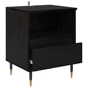 Noční skříňka 2 pcs Černý dub 40 x 35 x 50 cm kompozitní dřevo - obrázek 5