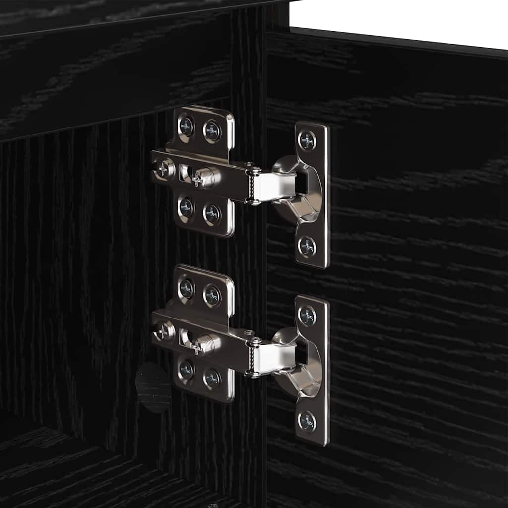 Yöpöytäkaappi Musta tammi. 40 x 35 x 50 cm Tekninen puu - Image 9