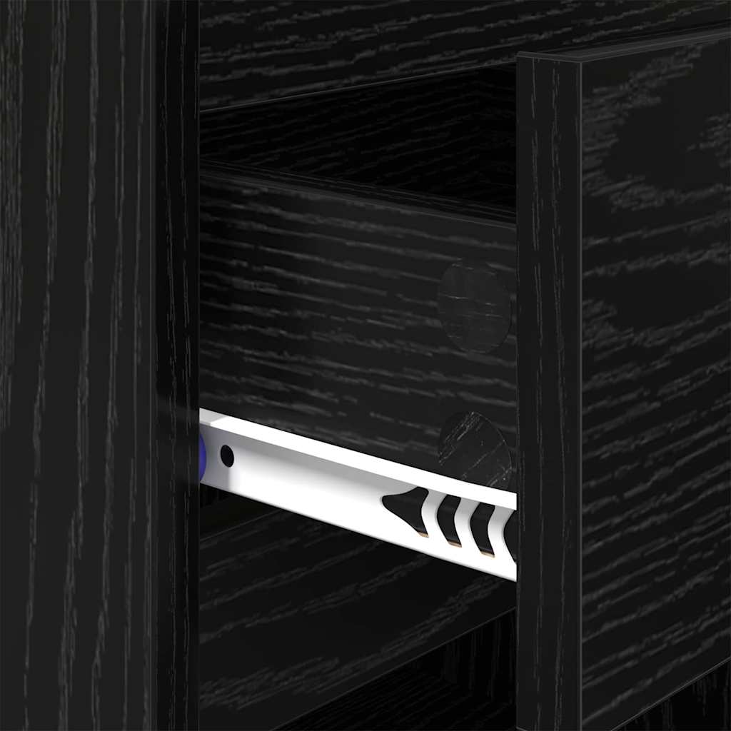 Yöpöytäkaappi Musta tammi. 40 x 35 x 50 cm Tekninen puu - Image 10