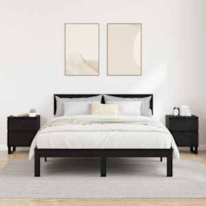 Noční skříňka 2 pcs Černý dub 40 x 35 x 50 cm kompozitní dřevo - obrázek 4