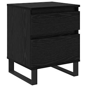 Noční skříňka 2 pcs Černý dub 40 x 35 x 50 cm kompozitní dřevo - obrázek 6