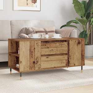 Konferenční stolek se zásuvkou Staré dřevo 102 x 44,5 x 50 cm - obrázek 4