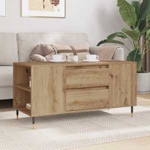 Konferenční stolek Artisanový dub 102 x 44,5 x 50 cm - obrázek 4