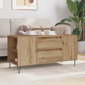 Konferenční stolek Artisanový dub 102 x 44,5 x 50 cm - obrázek 4