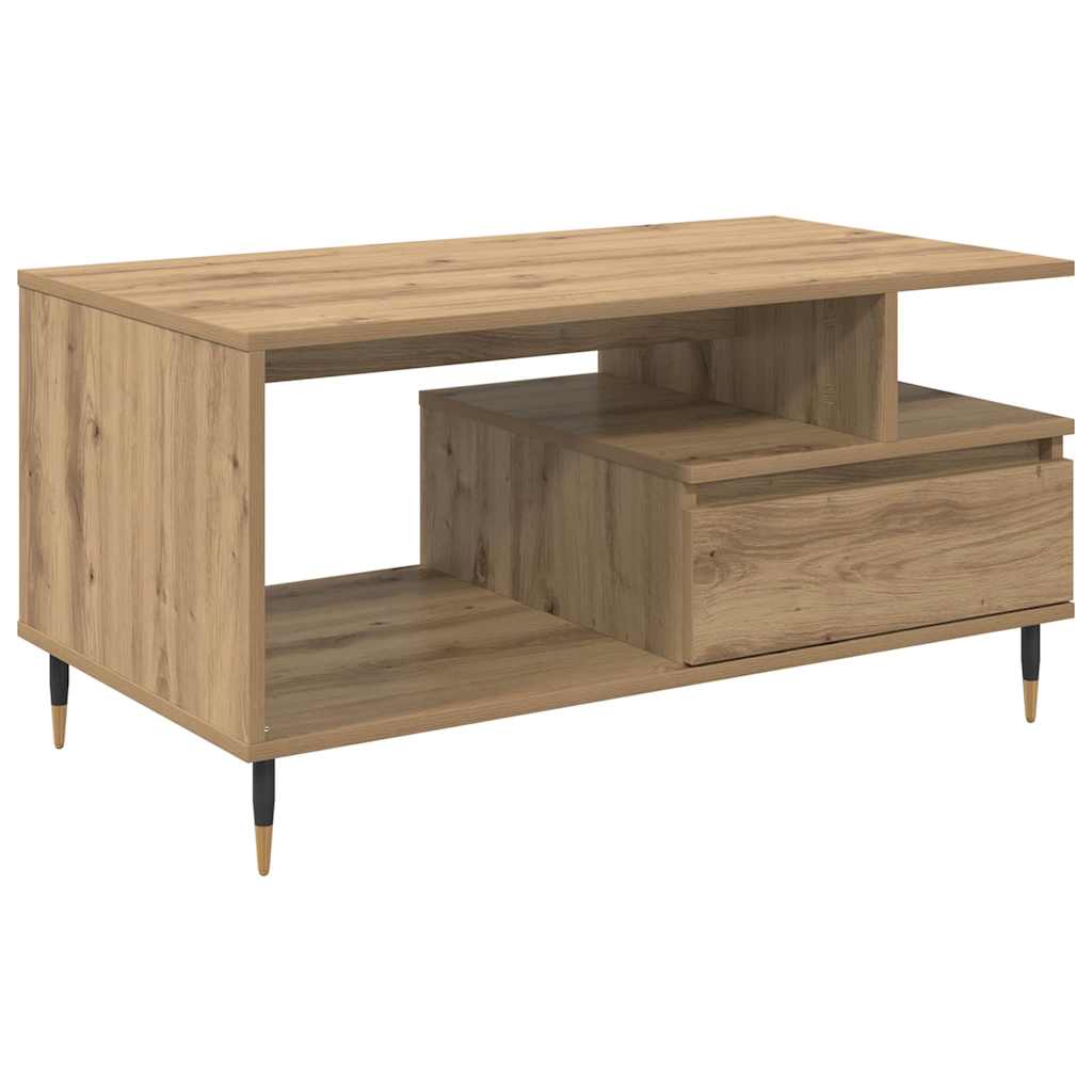 Масичка за кафе дъб артизан 90 x 49 x 45 см Инженерно дърво - Image 2