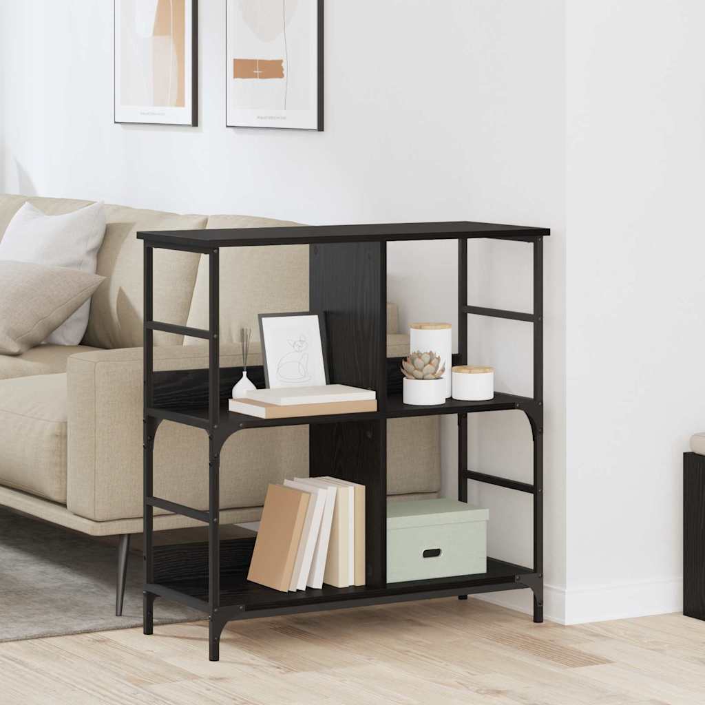 Rafturi - Raft pentru cărți Stejar negru 78.5 x 33 x 82 cm Lemn compozit