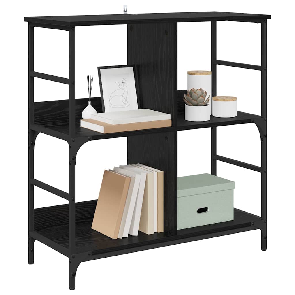 vidaXL Boekenkast Zwart eiken 78,5 x 33 x 82 cm Bewerkt hout